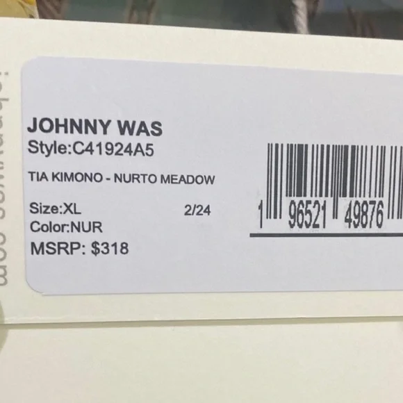 Johnny Was Tia Kimono Nutro Meadow NWT